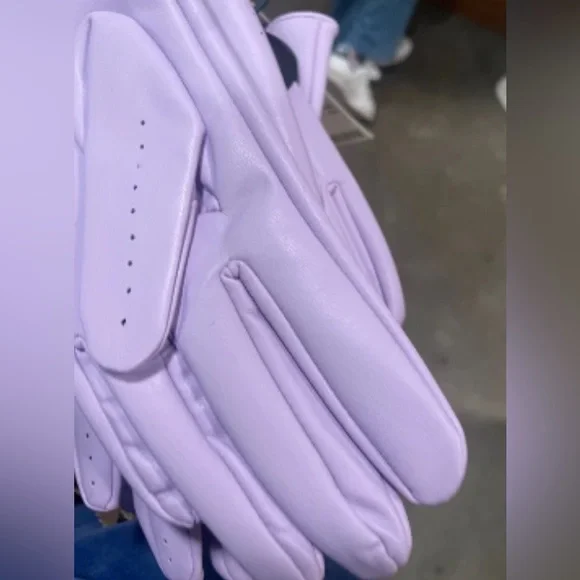Urban Outfitters purple Faux Leather Moto Gloves - Picture 2 of 8
